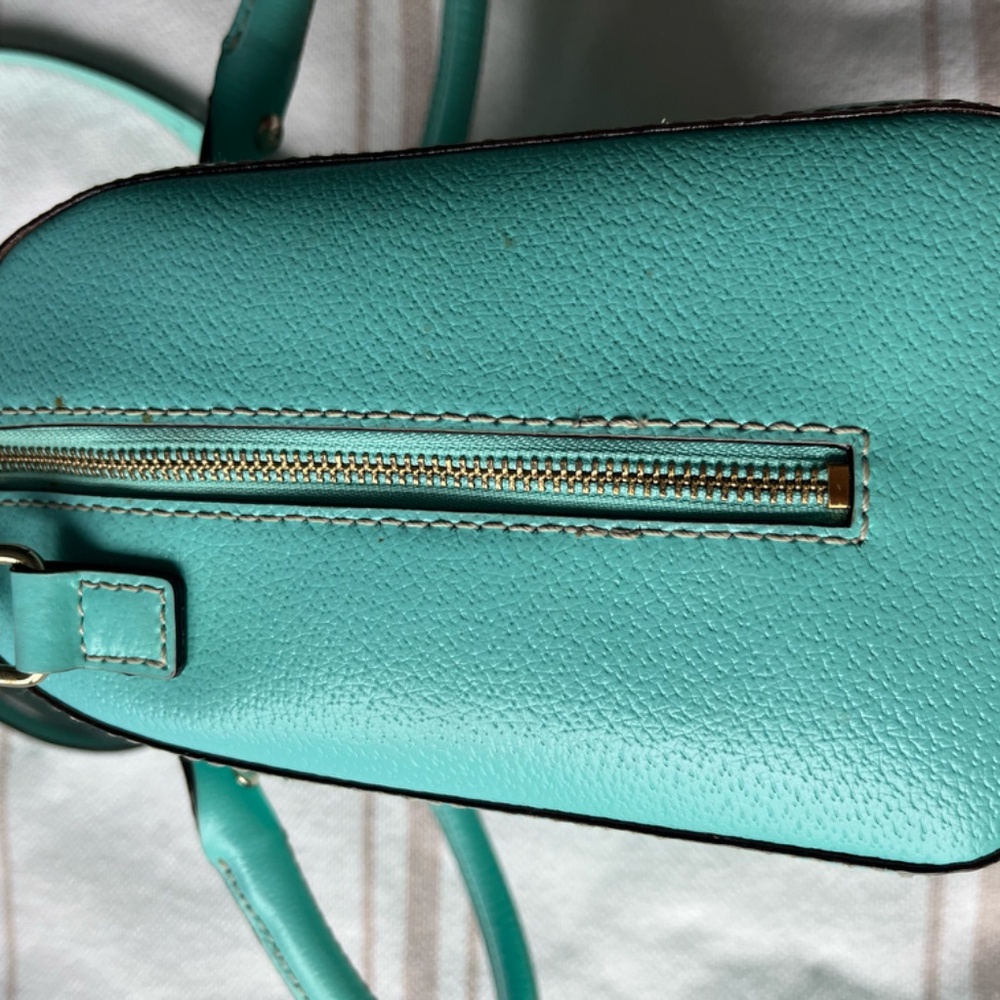 Kate Spade Alessa Wellesley Leather Satchel - Color: Robin's Egg Blue / Teal - Picture 6 of 16